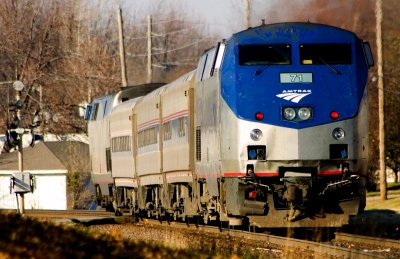 KC Bound Amtrak leaves Lees Summit MO