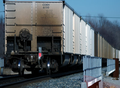 Rear End Coal Train over Hiway 71