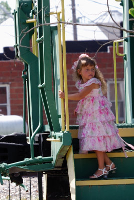 Young Lady on the Caboose