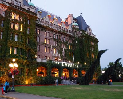 Emrpess Hotel at Night