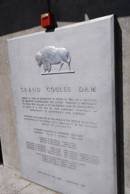 Plaque at Grand Coulee Dam