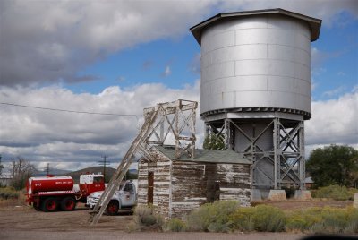 Water Tower and Fire Truck