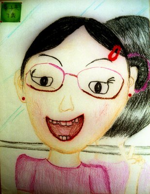 self-portrait, Ying, age:7