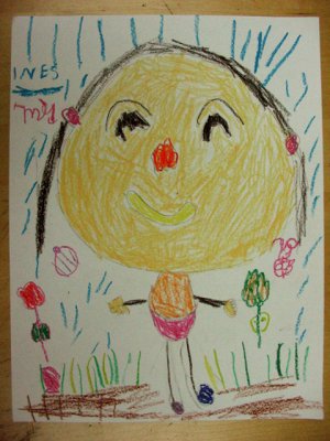 self-portrait, Ines, age:4