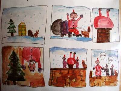 Christmas - storyboard, Tin Yu, age:7