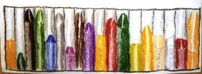 long paper - crayon, Meline, age:7