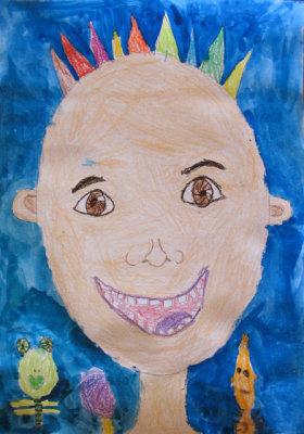 self-portrait, Carl, age:5