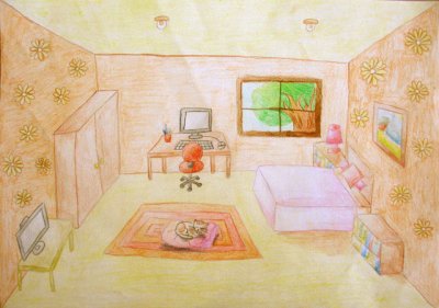 perspective: my dream room, Maria, age:10