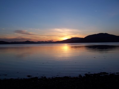Sunset across Loch Fyne.