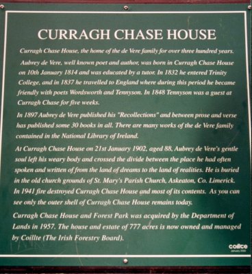 Curraghchase House info.