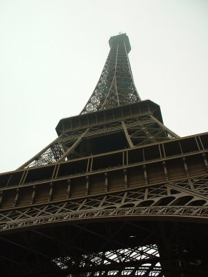 Eiffel Tower from below.