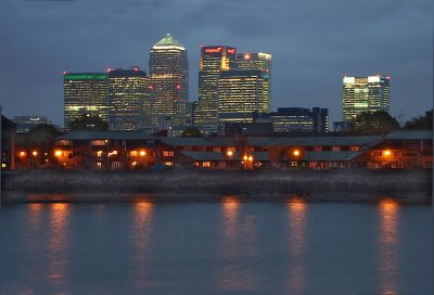 Canary Wharf from Cutty Sark