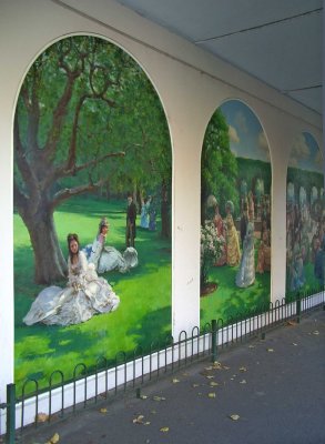 Mural on walkway