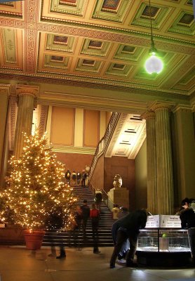 Renovated vestibule and Xmas tree,British Museum