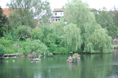 Duck Houses  On Lake  in Landskrona