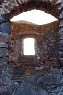 Brahehus Ruins Interior view of windows