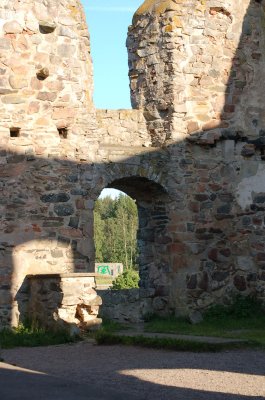 Interior  of  Brahehus Castle Ruins