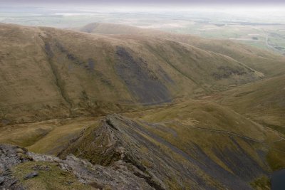 Looking down Sharp Edge from Blencathra