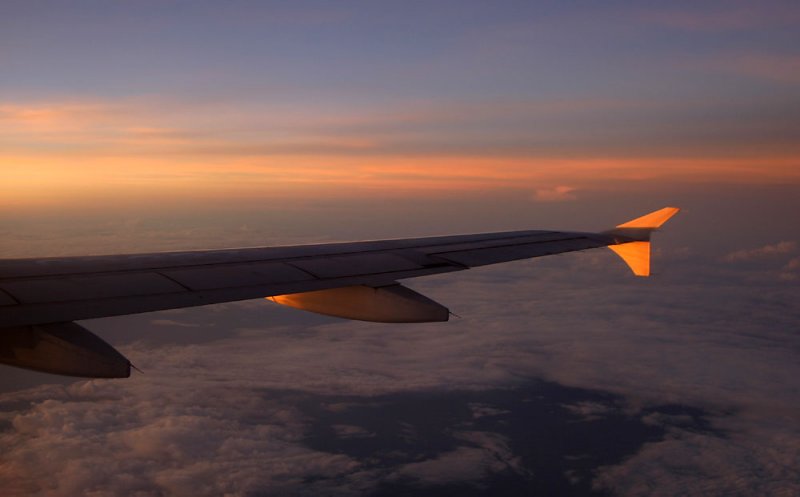 Daybreak over Bohol Sea RP-C3227. Philippine Aviation 