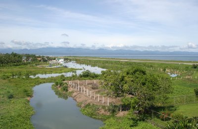 Dipolog River with runway 02 on right