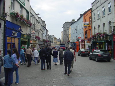 Bustling Galway Shopping District