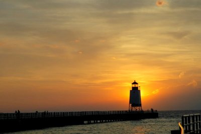 Light house, Charlesvoix, LakeMichigan