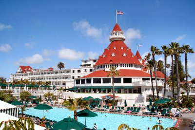 We are across the street from the Del Coronado
