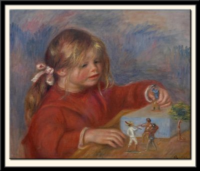 Claude Renoir, jouant, 1905