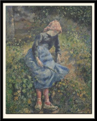 Jeune fille a la baguette, paysanne assise, 1881