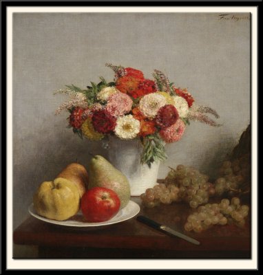 Fleurs et fruits, 1865