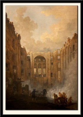 L'incendie de l'Opera au Palais-Royal, en 1781