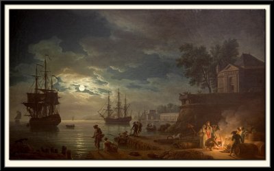 La nuit; un port de mer au clair de lune, 1771
