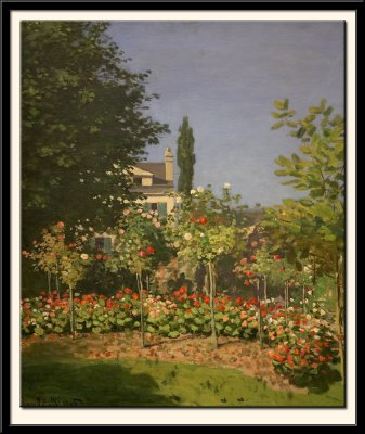 Jardin en fleurs, vers 1866