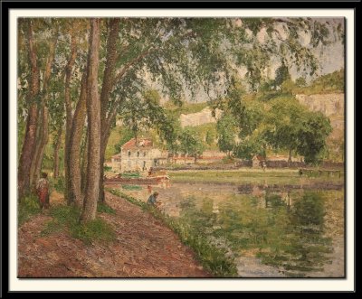 Moret, le canal du Loing ou Chemin de halage a Saint-Mammes, 1902