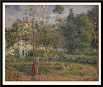 Jardins potagers a l'Hermitage, Pontoise, 1879