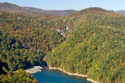 view of Lower Whitewater Falls