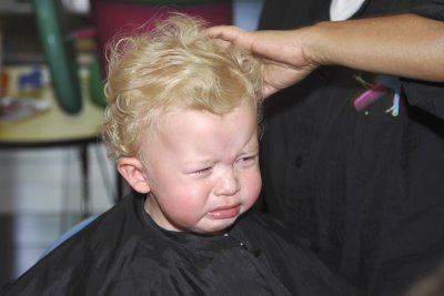 Hampton's first Haircut