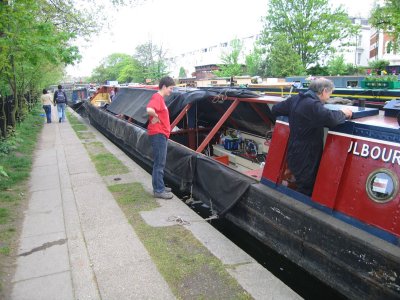 Getting the boat ready at Little Venice