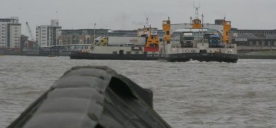 Approaching the Woolwich Ferry
