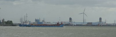 A small ship left Barking Creek just before we reached it