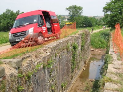 Seeing how far the new van will tilt before falling over!