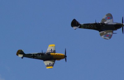 Spitfire and Messerschmit BF109