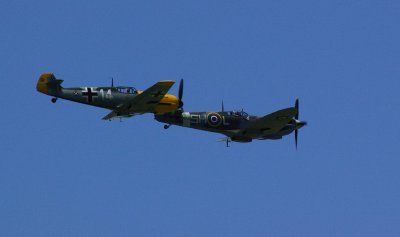 Spitfire and Messerschmit BF109