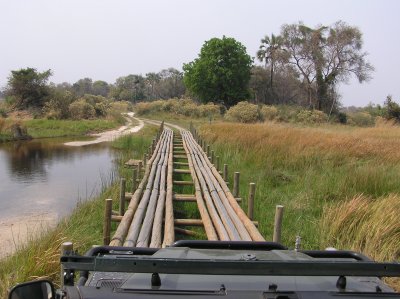 The bridge leading to camp.