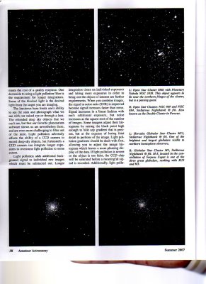 Amateur Astronomy Article, Summer 2007