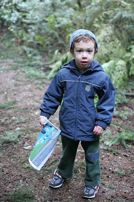 Hiking with photo of Mr The King