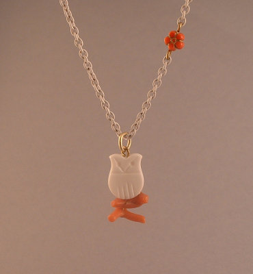 WVN3 - Owl Necklace (on enamel chain)