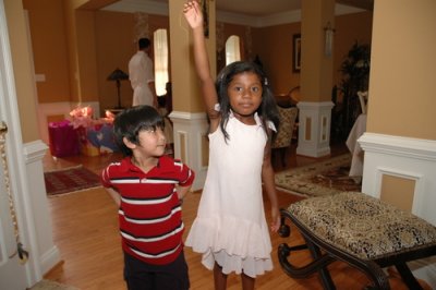 Priya and Raffae are playing