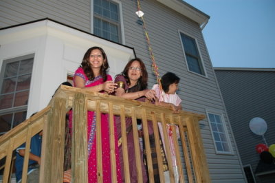 Nanu and khala and auntie are watching..from the deck