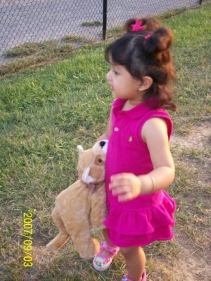 Leyla & Bella are in the Doggy park